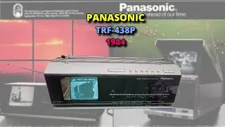 Игра в Atari на Panasonic TRF-438P 1984 года выпуска | Винтажный телевизор/радио с плавающими часами