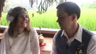 Wedding in Bali Erika & Dale at waterfall video review on english