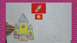 Easy ROCKET Drawing for Kids #rocketdrawing @FDTimes-k3l #anayadrawing #art 