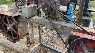 Timberking 1220 Sawmill   Reinstall Main Drive Belt