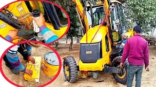 JCB 3DX BS4 Hydraulic Oil Filter कैसे बदलें? | Full Process with Tips | JCB Maintenance in Hindi