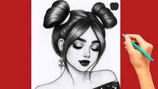 Beautiful Girl Face Drawing | Easy Pencil Sketch Tutorial