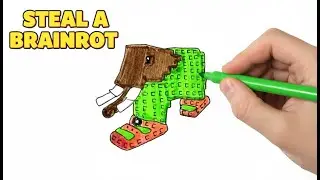 How to draw Lirili Larila Steal a Brainrot ROBLOX