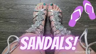 Gladiator Sandals Toe Wiggling Pedicured Toes