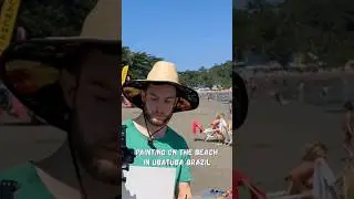 Plein-air Painting in 'Praia do Lazaro' Ubatuba Brazil 🇧🇷 #pleinair #ubatuba #oilpainting