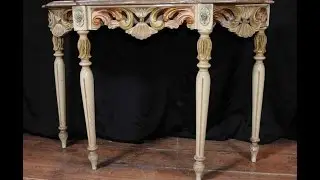Italian Rococo Painted Console Hall Table