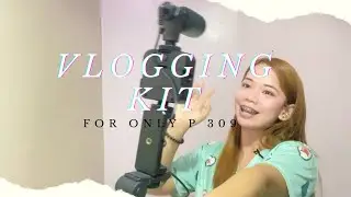 UNBOXING THE CHEAPEST VLOG KIT IN SHOPEE | Mic, light, tripod