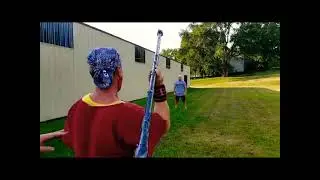 Titus a Roman Soldier practices throwing spear at zombie | Zombie Short Film