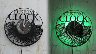 Custom Wall Clock Personalized DJ Wall Clock Made to Order DJ Vinyl Record Clock Night