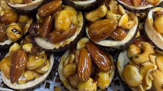كريم كراميل بالفواكه الجافة🍩🫘🍪creme karamil 🍪🌰🍯sweets morroco