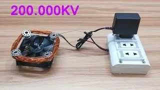 How to make 250v AC 200000kv free energy generator from calling fan magnet at home