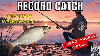 RECORD CATCH! Trophy Vimba in Russian Fishing 4! Ladoga Archipelago, Ultra Light Wacky Worms