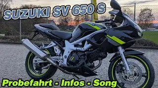 SUZUKI SV 650 S - Testfahrt - Infos - Song - Durchzug - Autobahn - Scheinwerfer einstellen :-)