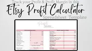 Etsy Profit Calculator, Etsy Fee Calculator Etsy Profit Margin Etsy Fees 2023 Price Calculator Excel