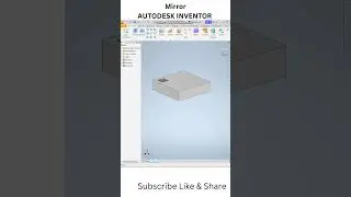 Mirror Command In AUTODESK INVENTOR #autodeskinventor #inventor #autodesk