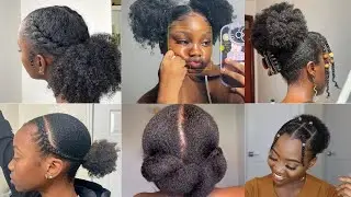 💖~Easy everyday natural 4C hairstyles// simple for work and school✨