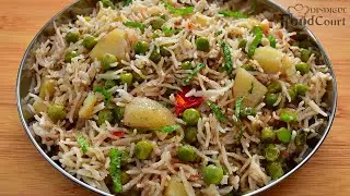 Simple & Tasty Lunch Recipe/ Aloo Matar Pulao/ Potato Peas Pulao