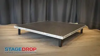 IntelliStage Lightweight 3'x3' Portable Stage Unit w/ Screw-In Legs, 6