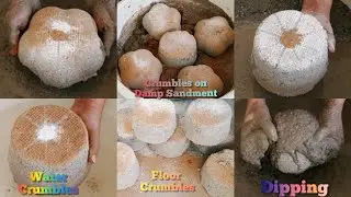 Sand Cement Texture designed with Dirt |Dry + Water Crumbles #asmr #asmranalmun #cement #satisfying