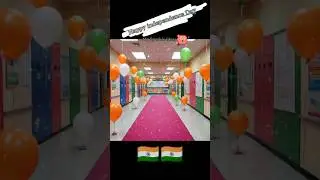 15August school decoration ideas#independencedaystagedecor#tricolourdecor#stage#classroomdecoration