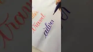 Calligraphy with a brush pen #brushcalligraphy #shorts