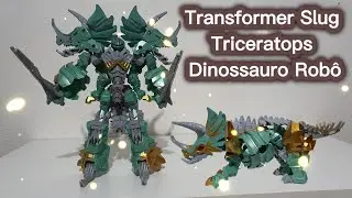Transformer Slug Triceratops Dinossauro Rob&ocirc;