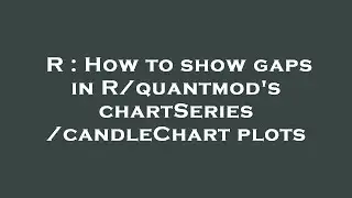 R : How to show gaps in R/quantmod's chartSeries/candleChart plots