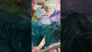 Abstract Art Intuitive Painting (Color Song Part 14---Color Mixing a Pretty Green)