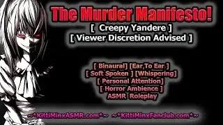 Kitti Minx ASMR - The School Manifesto! ( CREEPY OBSESSED YANDERE ) [ Horror ] Roleplay