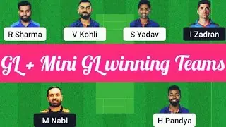 IND vs AFG Asia Cup 2022 Match 6 Dream11 SL+GL Teams |