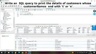 SQL LIKE Operator Explained 🔍 | Find Customer Names Ending with &lsquo;T&rsquo; or &lsquo;E&rsquo; | Easy SQL Query