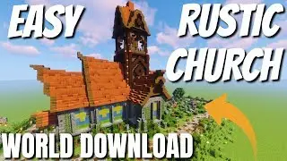 How to Build a Minecraft Church: Freestyle Easy Church in Minecraft Survival WalkAbout World with Av