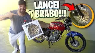 COLOQUEI DISC&Atilde;O DE 290MM SCUD NA MOTINHA TITAN KS 125 &lsaquo;&lsaquo; Maycon Arag&atilde;o &rsaquo;&rsaquo;