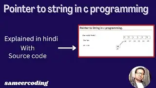 What is pointer to string in c programming | pointer to string | sameercoding | hindi
