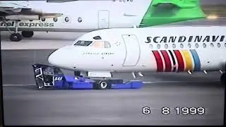 Fokker 28 SAS August 1999 Gothenburg Airport 
