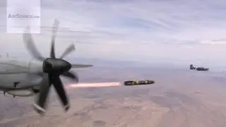 U.S. Marines Harvest HAWK Gunship Fires Hellfire Missiles