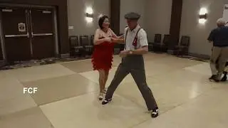SWEET AS BEAR MEAT, dancing to Climax Jazz Band at 2019 Fresno Sounds of Mardi Gras