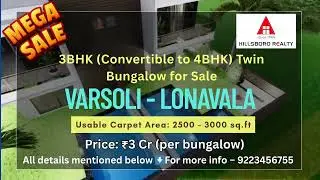 🌿 Twin Bungalows in Lonavala Varsoli | Perfect Weekend Getaway & Investment