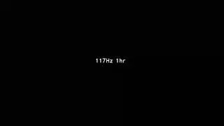 117 Hz 1hr sine sound wave
