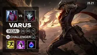 Varus vs Jhin ADC - KR Challenger - Patch 25.21 Season 15