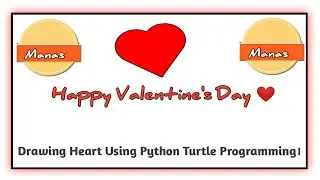 Drawing Heart Sign Using Python Programming. #valentinesday  #python #heart