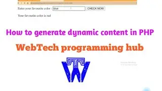 How to generate dynamic content in PHP || WebTech programming hub