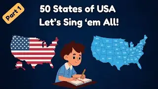 50 states of USA Fun Learning for kids| Nursery Rhyme | Children Songs #poemsforkids #nurseryrhymes
