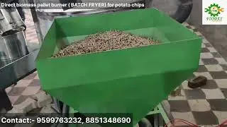 Direct biomass pallet burner batch fryer for potato chips
