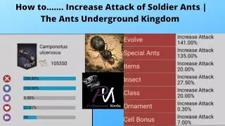 How to....... Increase Attack of Soldier Ants | The Ants Underground Kingdom