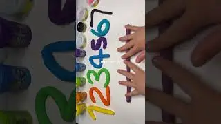 Creating numbers with Play-Doh #learning #pinkandblue #colors #number ￼