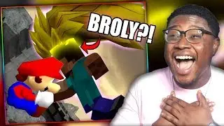 MARIO FIGHTS A SUPER SAIYAN! | SMG4: Mario VS Steve Reaction!