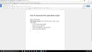 How To Generate 419 Leads Before 2pm - Web Wealth System!