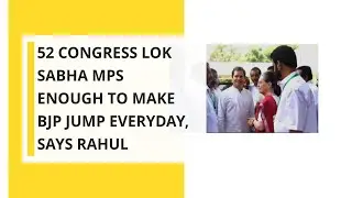 52 Congress Lok Sabha MPs enough to make BJP jump everyday, says Rahul Gandhi