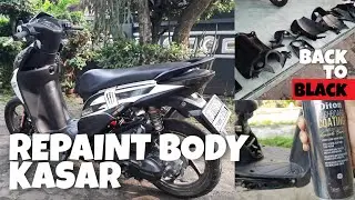 REPAINT BODY KASAR BEAT POP PAKE DITON DASHBORD COATING || AUTO HITAM LAGI!!